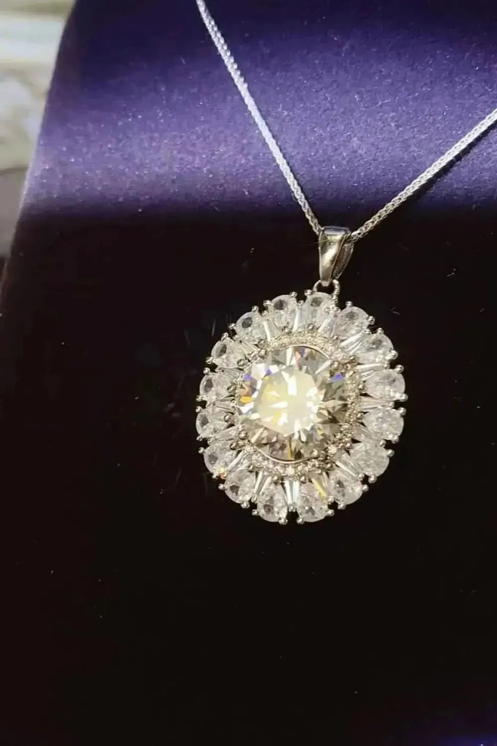 5 Carat Moissanite 925 Sterling Silver Necklace - Bad Moms Club