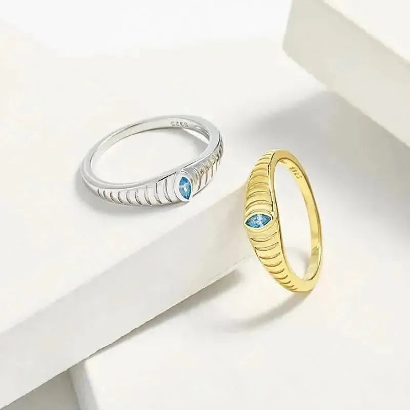925 Sterling Silver Inlaid Zircon Ring - Bad Moms Club