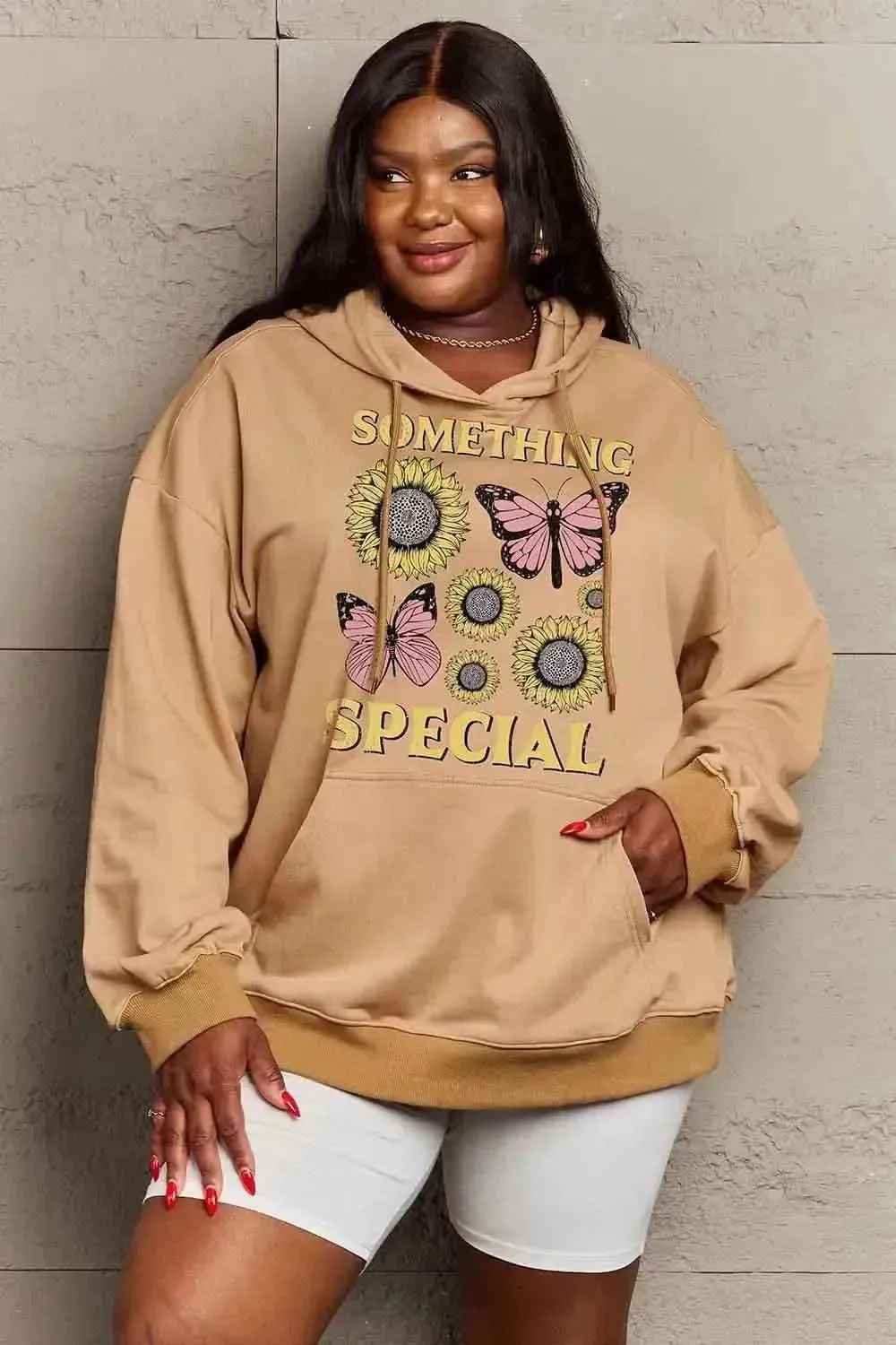 Simply Love Simply Love Full Size SOMETHING SPECIAL Graphic Hoodie - Bad Moms Club