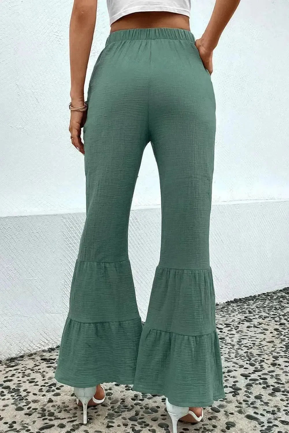 Long Flare Pants with Pocket - Bad Moms Club