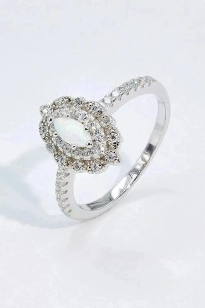 Modern Love Story Opal and Zircon Ring - Bad Moms Club