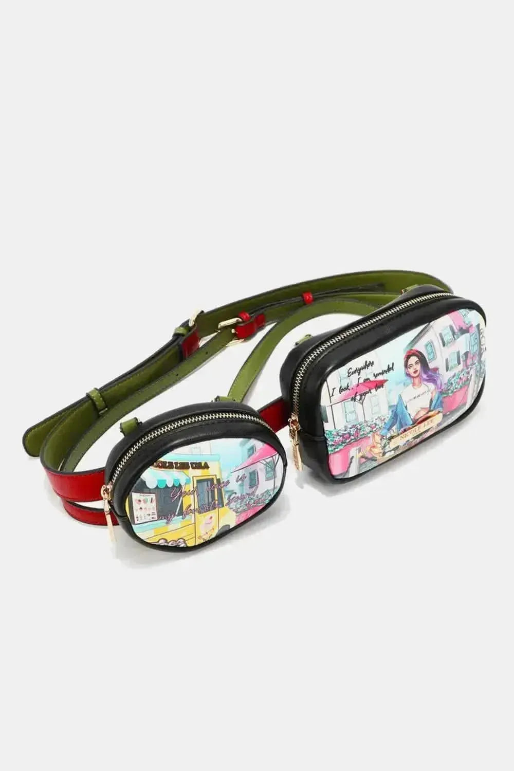 Nicole Lee USA Double Pouch Fanny Pack - Bad Moms Club