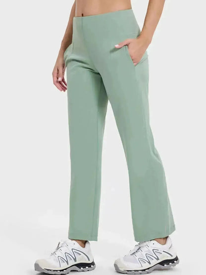 Pocketed High Waist Active Pants - Bad Moms Club