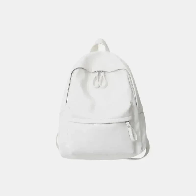 PU Leather Zip Backpack Bag - Bad Moms Club