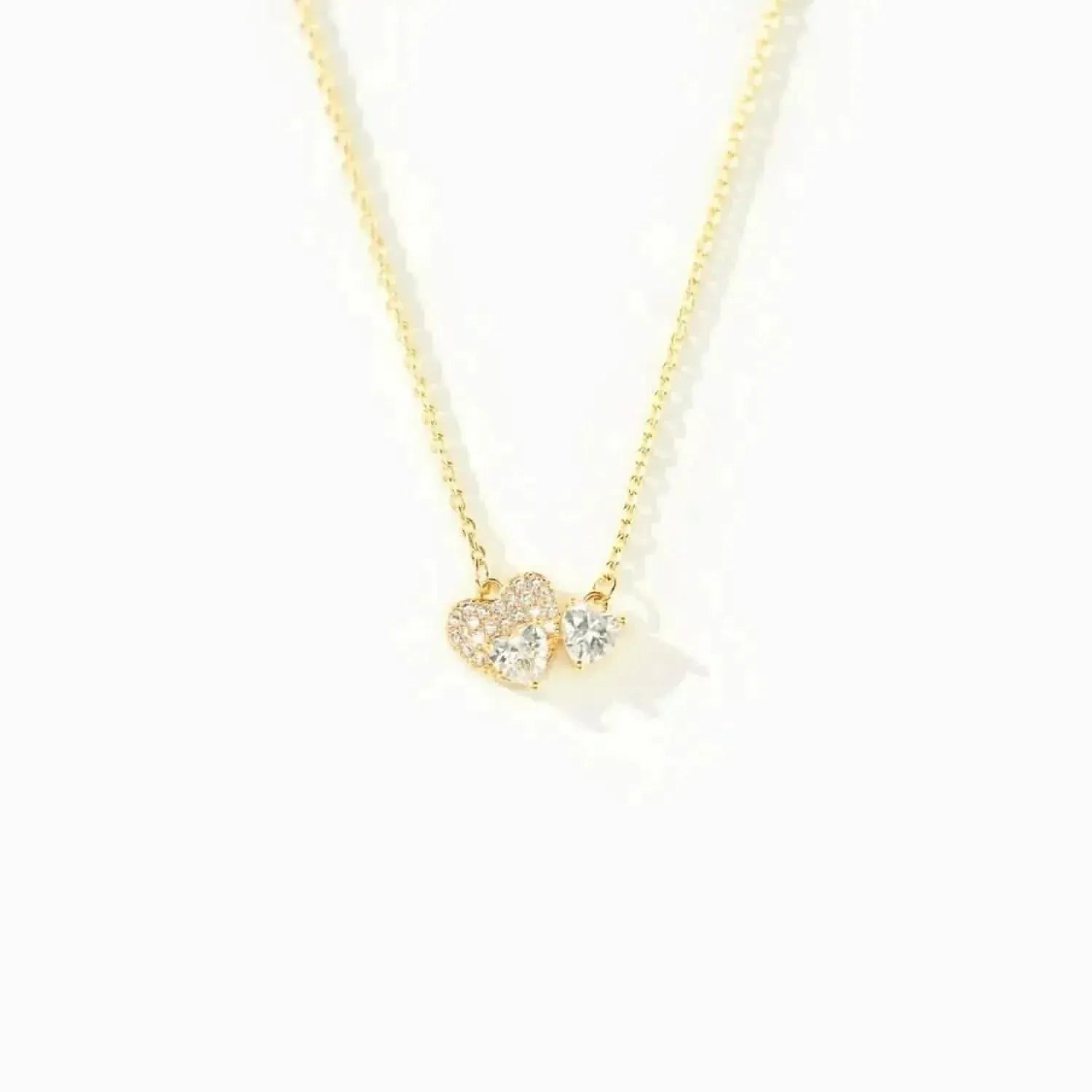 18K Gold-Plated 925 Sterling Silver Zircon Heart Necklace - Bad Moms Club