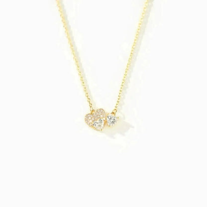 18K Gold-Plated 925 Sterling Silver Zircon Heart Necklace - Bad Moms Club