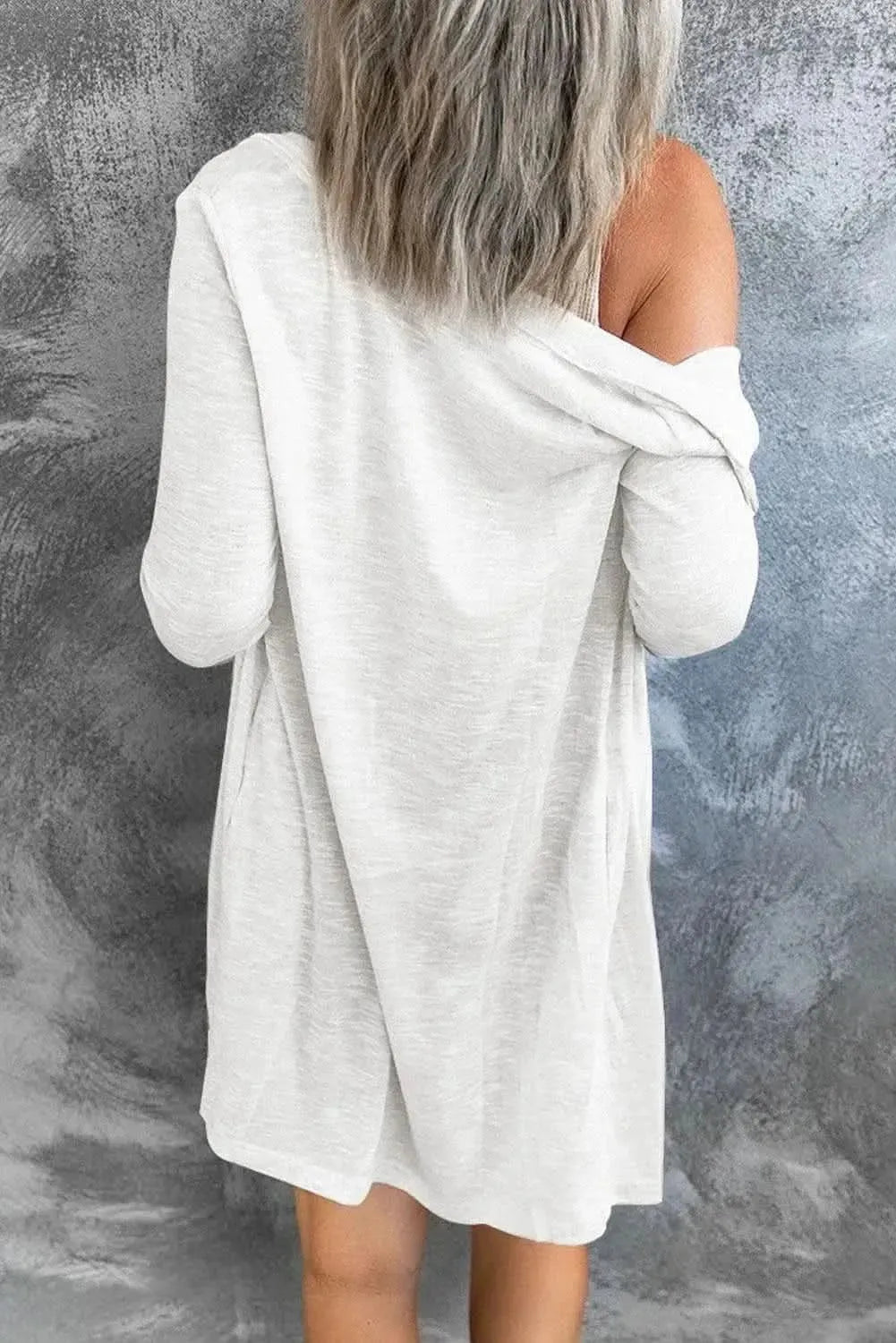 Double Take Button Down Long Sleeve Longline Cardigan - Bad Moms Club