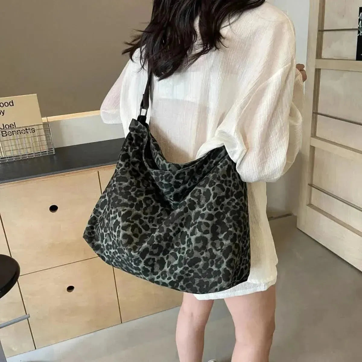 Leopard Adjustable Strap Tote Bag - Bad Moms Club