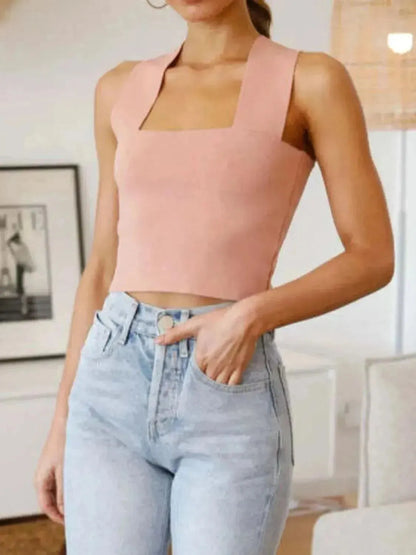 Square Neck Wide Strap Tank - Bad Moms Club
