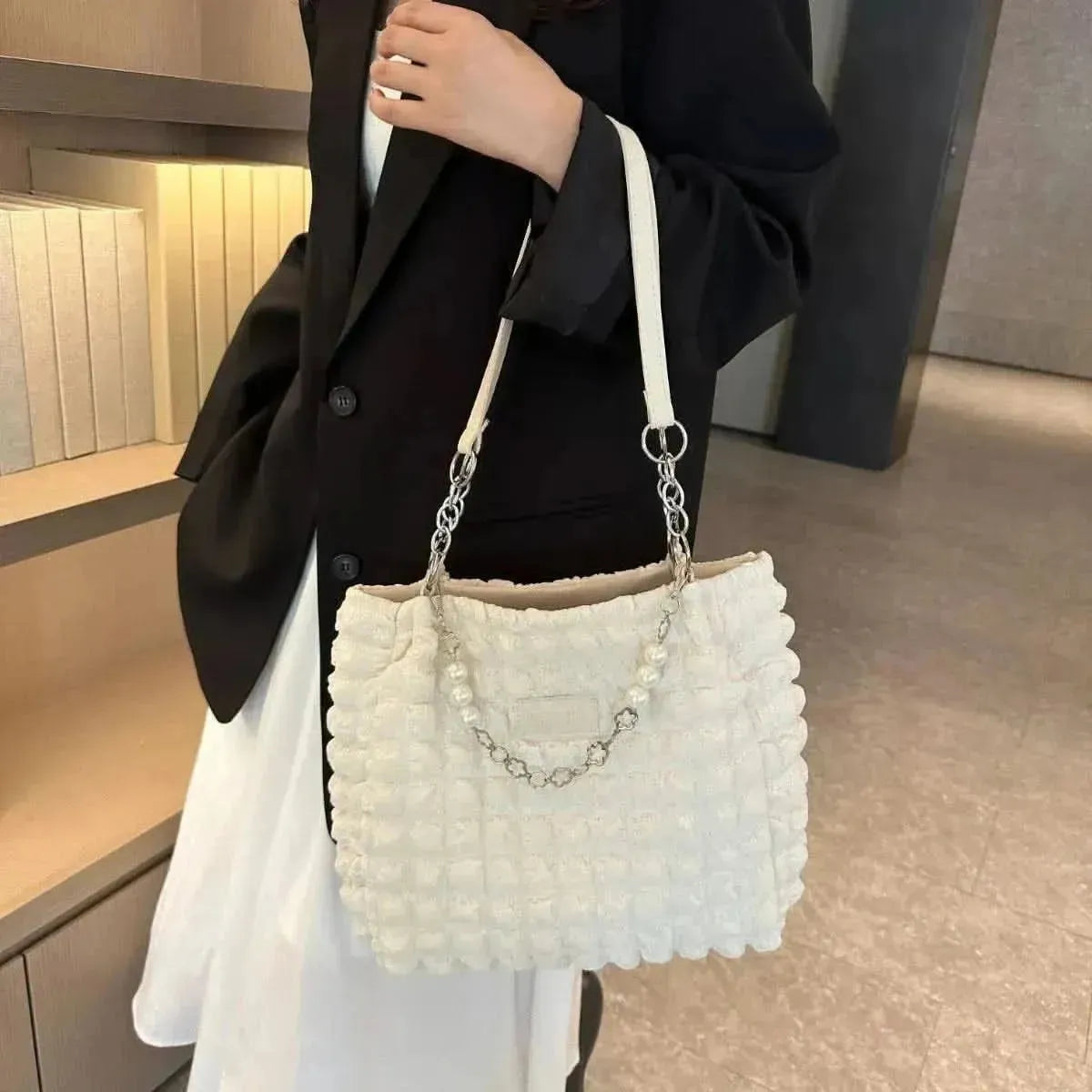 Cloud Puffy Polyester Tote Bag - Bad Moms Club