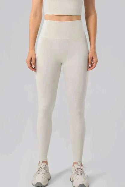 High Waist Wide Waistband Active Leggings - Bad Moms Club