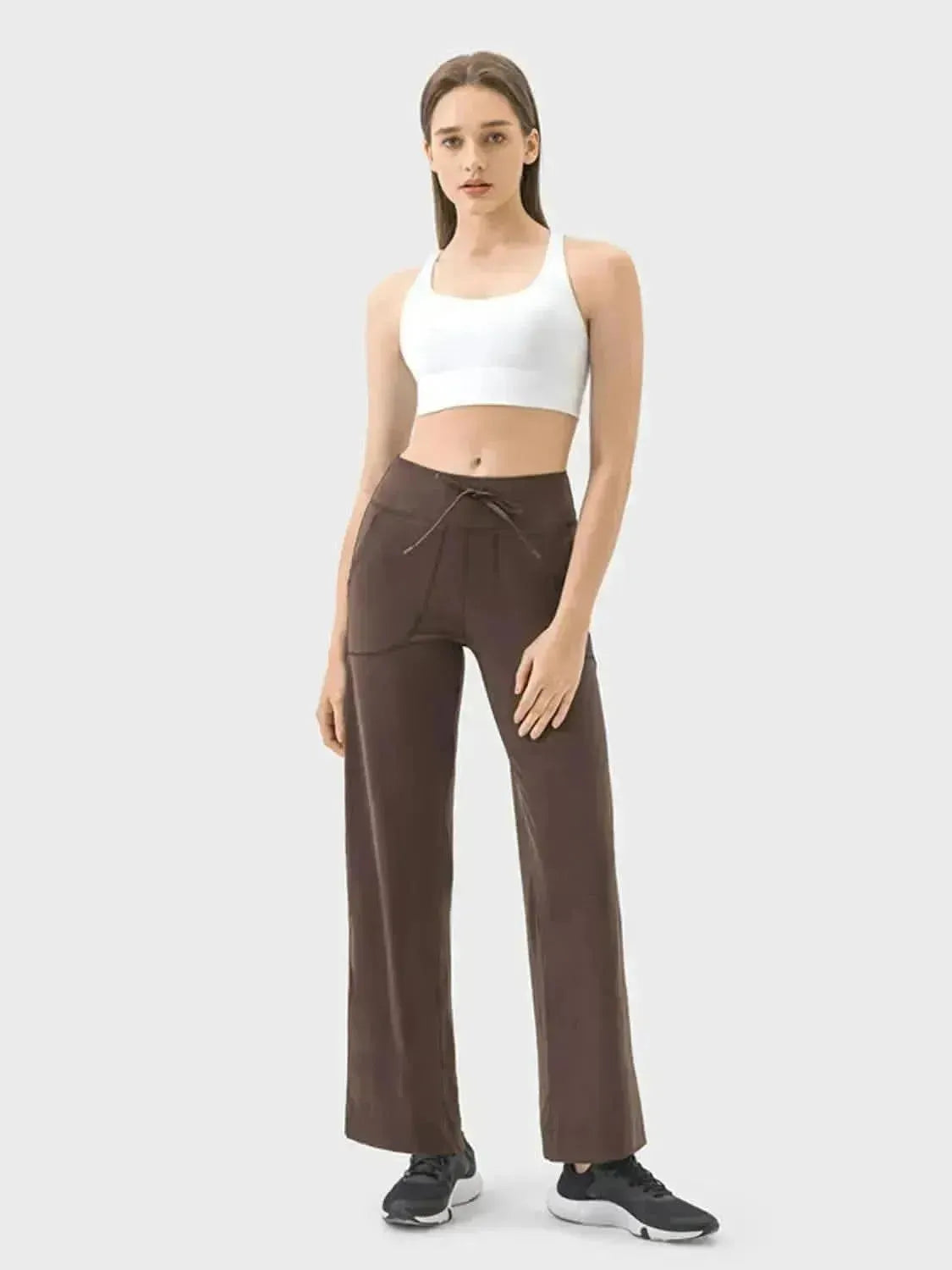 Drawstring Active Pants with Pockets - Bad Moms Club