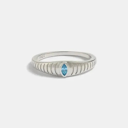 925 Sterling Silver Inlaid Zircon Ring - Bad Moms Club