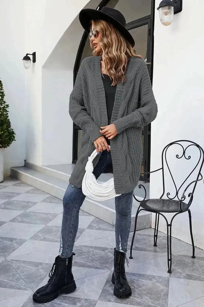 Open Front Dolman Sleeve Cardigan - Bad Moms Club