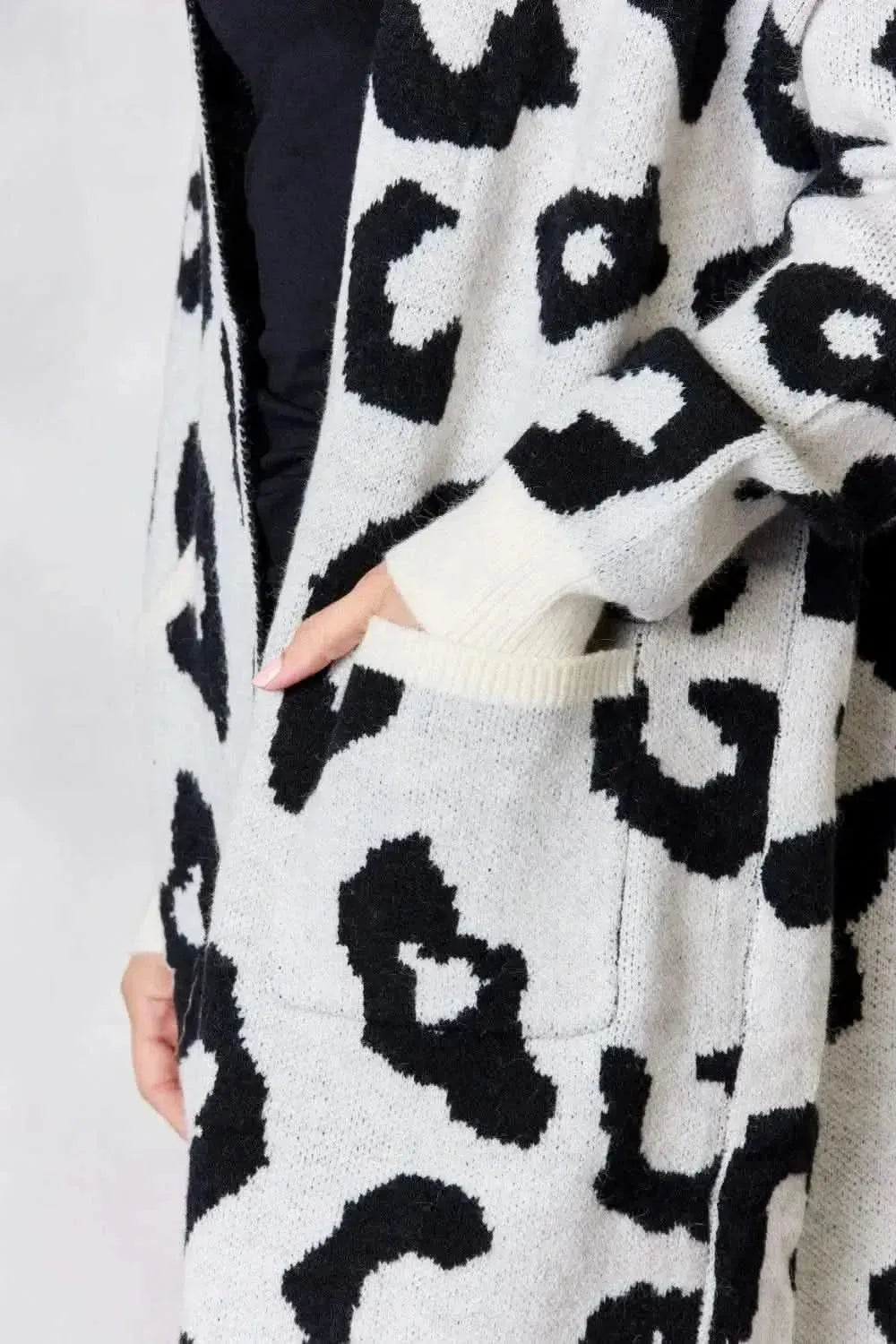 BiBi Leopard Open Front Cardigan - Bad Moms Club