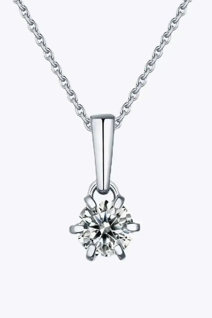 2 Carat 6-Prong Moissanite Pendant Necklace - Bad Moms Club