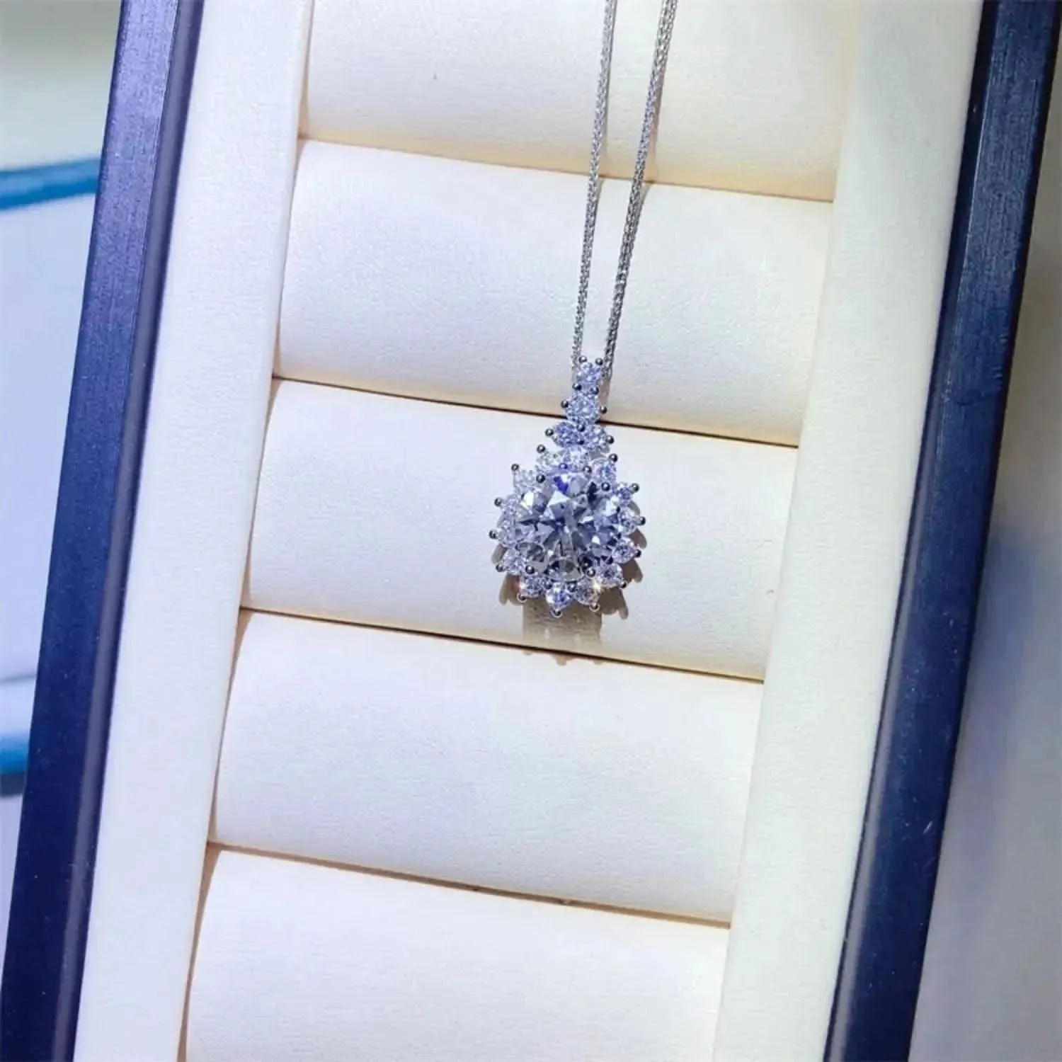 5 Carat Moissanite 925 Sterling Silver Pendant Necklace - Bad Moms Club