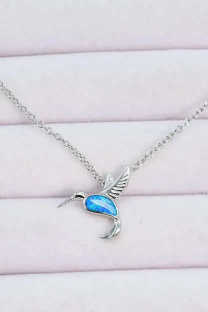 Opal Bird 925 Sterling Silver Necklace - Bad Moms Club