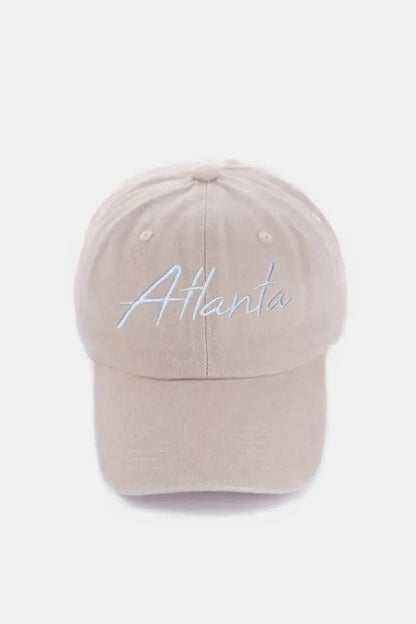 Zenana Washed ATLANTA Embroidered Baseball Cap - Bad Moms Club