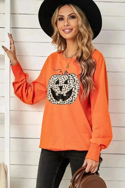 Leopard Jack-O-Lantern Sweatshirt - Bad Moms Club