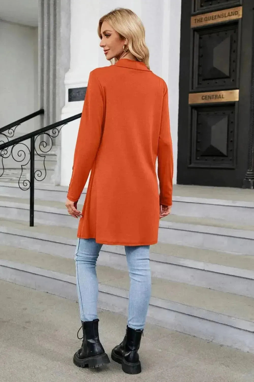 Long Sleeve Open Front Cardigan - Bad Moms Club