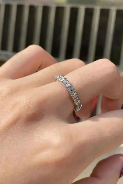 Shiny 3 Carat Moissanite Platinum-Plated Ring - Bad Moms Club