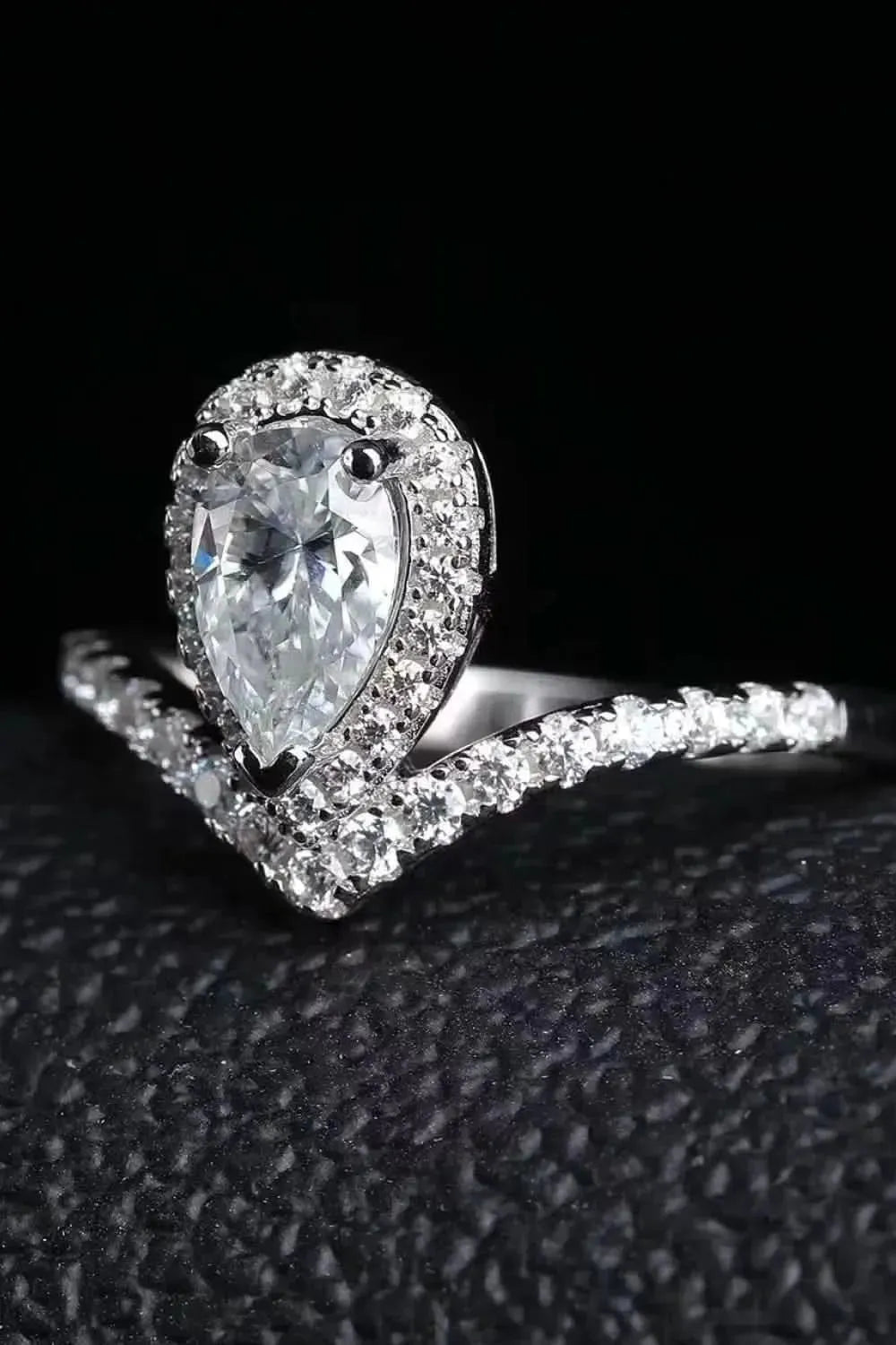 2 Carat Moissanite Teardrop Ring - Bad Moms Club