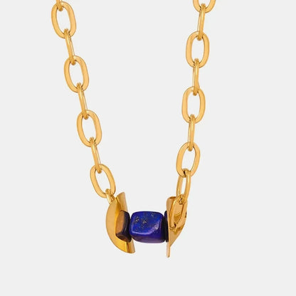 Natural Stone Pendant Titanium Steel Necklace - Bad Moms Club