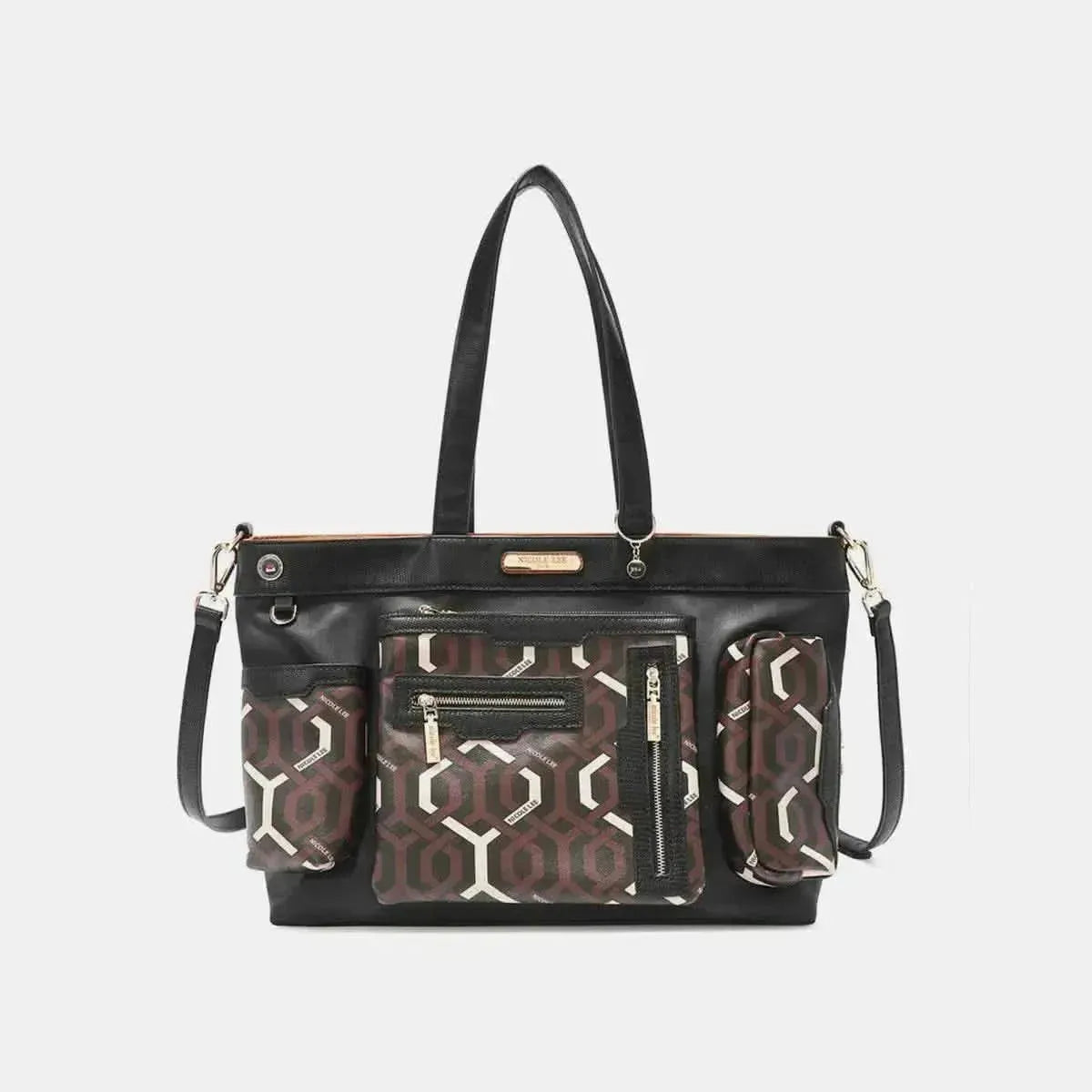 Nicole Lee USA Geometric Pattern Large Handbag - Bad Moms Club