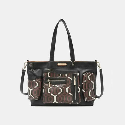 Nicole Lee USA Geometric Pattern Large Handbag - Bad Moms Club