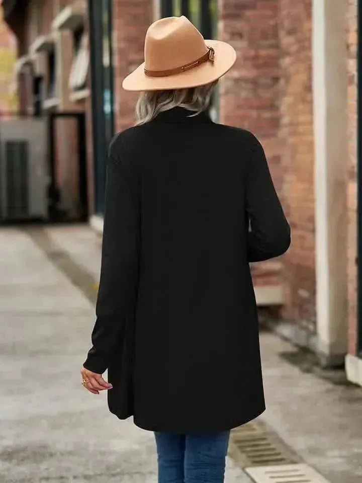 Open Front Long Sleeve Cardigan - Bad Moms Club