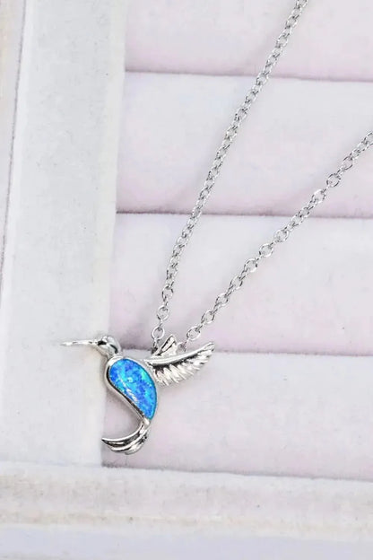 Opal Bird 925 Sterling Silver Necklace - Bad Moms Club