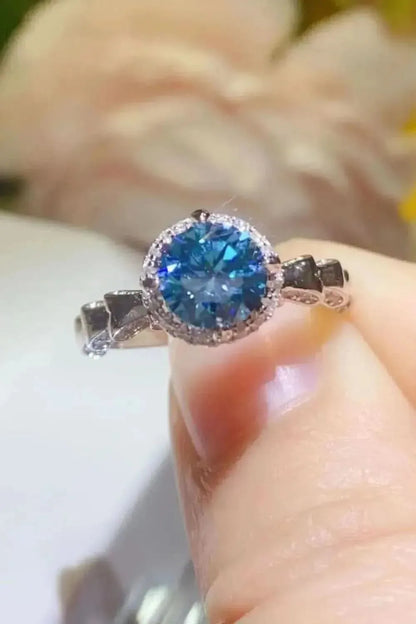 925 Sterling Silver 1 Carat Moissanite Cluster Ring - Bad Moms Club