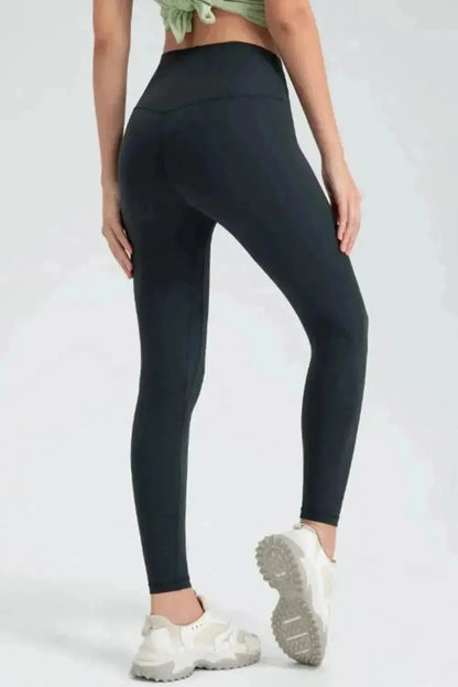 Wide Waistband Slim Fit Active Leggings - Bad Moms Club