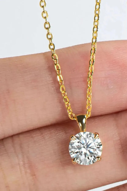 925 Sterling Silver 1 Carat Moissanite Chain-Link Necklace - Bad Moms Club