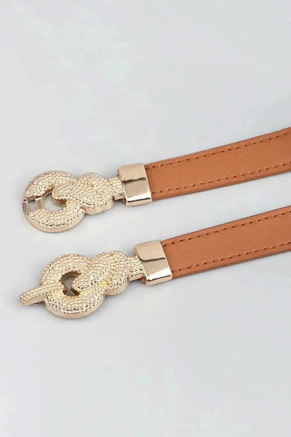 Zinc Alloy Buckle PU Leather Belt - Bad Moms Club