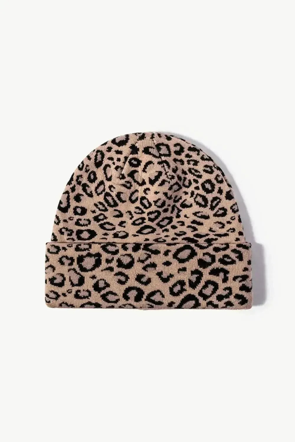 Leopard Pattern Cuffed Beanie - Bad Moms Club