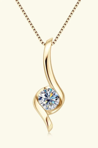 1 Carat Moissanite 925 Sterling Silver Necklace - Bad Moms Club