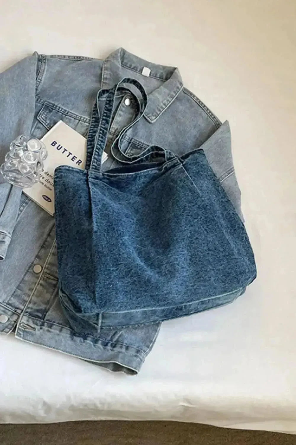 Medium Denim Tote Bag - Bad Moms Club