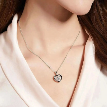 Moissanite 925 Sterling Silver Heart Necklace - Bad Moms Club