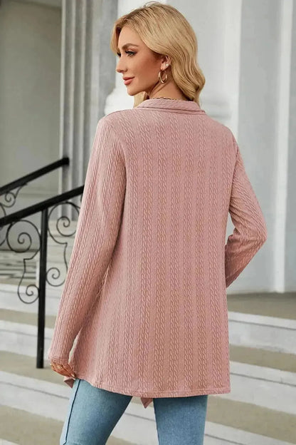 Open Front Long Sleeve Cardigan - Bad Moms Club