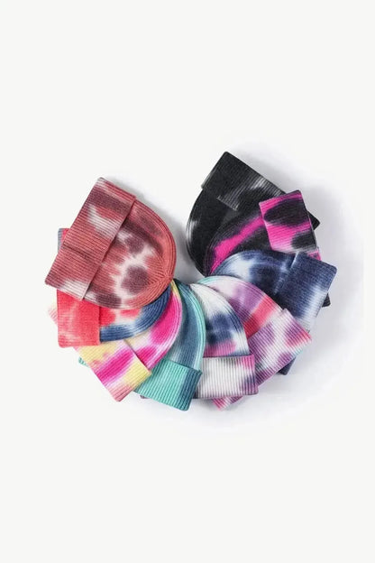 Tie-Dye Cuffed Knit Beanie - Bad Moms Club