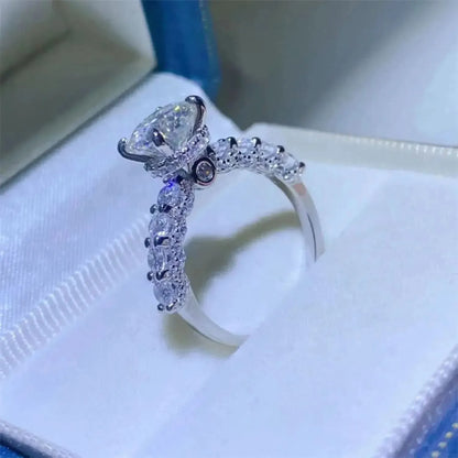 2 Carat Moissanite 925 Sterling Silver Ring - Bad Moms Club