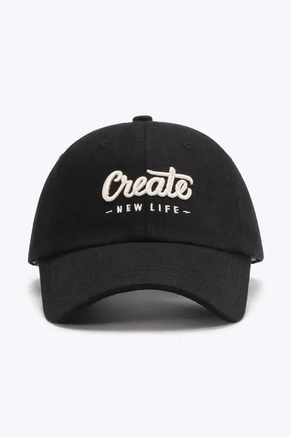 CREATE NEW LIFE Adjustable Cotton Baseball Cap - Bad Moms Club