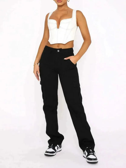 Straight Leg Cargo Pants - Bad Moms Club