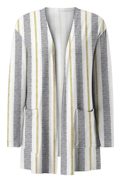 Printed Long Sleeve Cardigan - Bad Moms Club