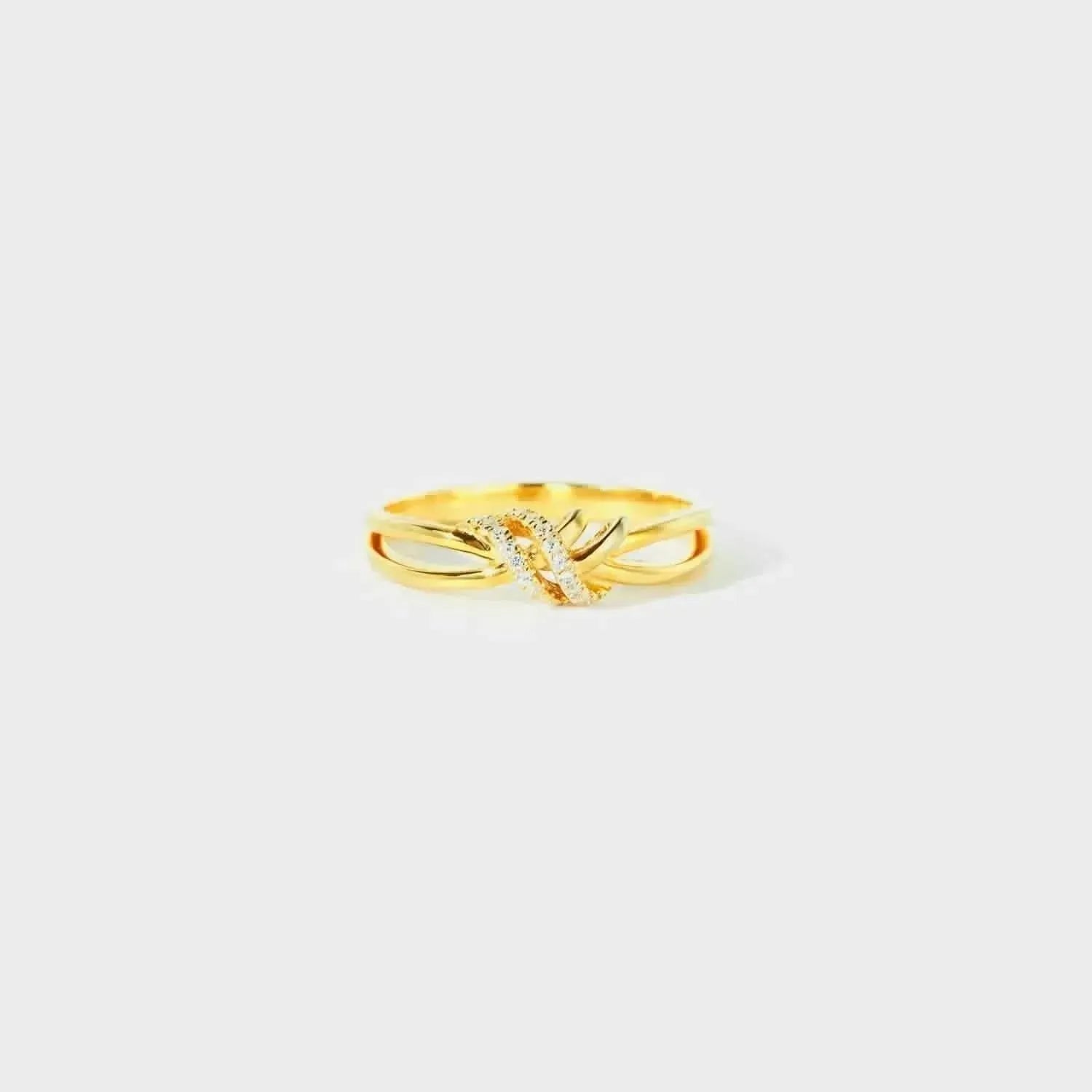 925 Sterling Silver Inlaid Zircon Wrapped Knot Ring - Bad Moms Club