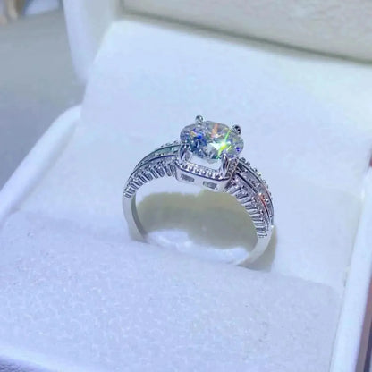 2 Carat Moissanite 925 Sterling Silver Ring - Bad Moms Club