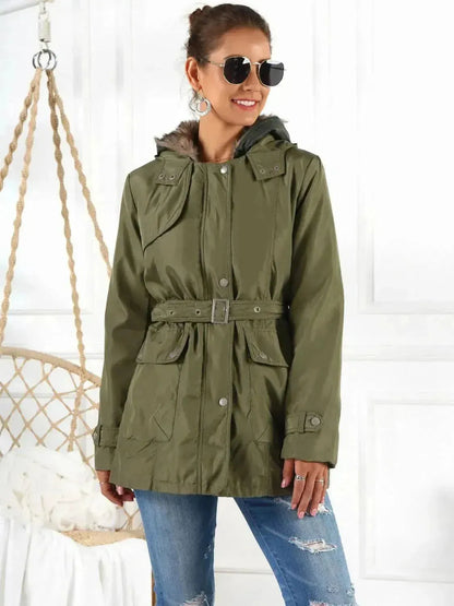 Full Size Hooded Jacket with Detachable Liner (Three-Way Wear) - Bad Moms Club
