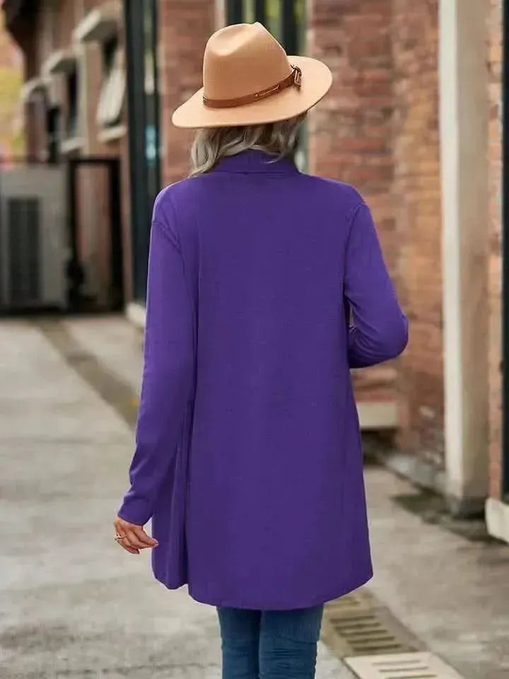 Open Front Long Sleeve Cardigan - Bad Moms Club